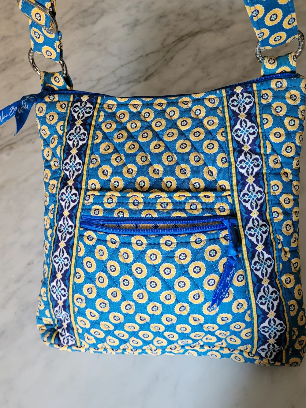 Vera Bradley Riviera Blue Hipster Patterned Crossbody Bag